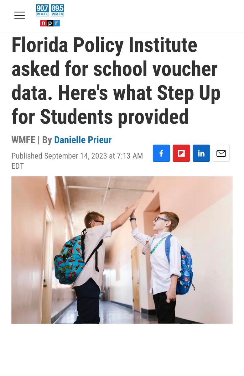 CarlosGSmith's tweet photo. Florida public schools were defunded $2.5 BILLION this year to help pay tuition for 84,505 students already enrolled in private schools and to pay tuition for 53,828 households making $120,000+ per year.

Meanwhile, Florida remains 48th in the nation for teacher pay. https://t.co/EMin4bMVeL