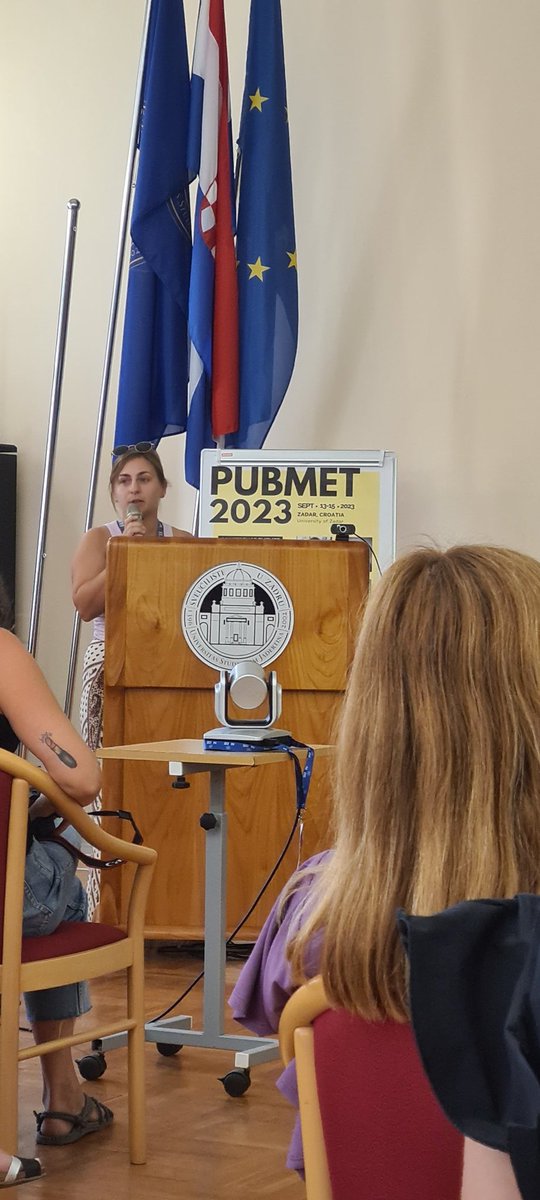 Spajka2's tweet photo. Sanja Jurković from @institutrb presentig poster on #pubmet2023 https://t.co/ZxWrhOAjOC