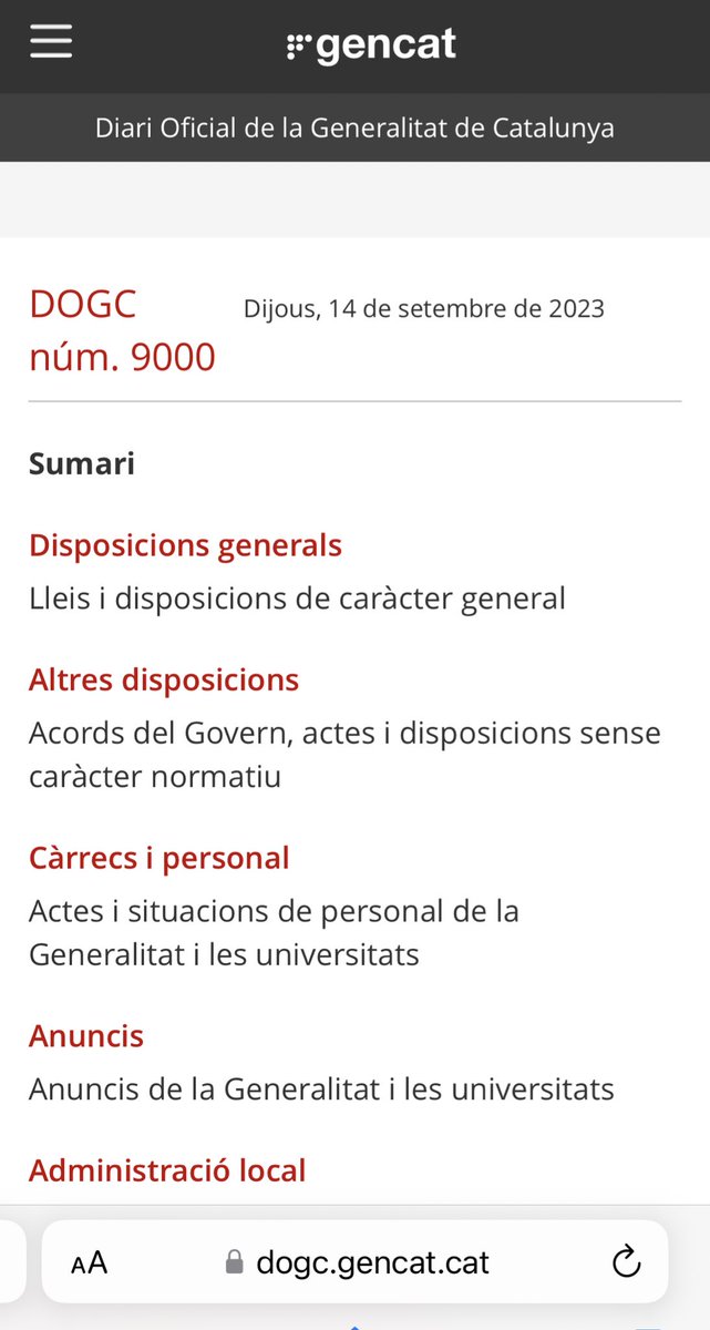 FerranPique's tweet photo. El Diari Oficial de la Generalitat de Catalunya (DOGC) arriba avui al núm. 9.000.

Un butlletí oficial que va nèixer sota el nom de Diari Oficial de la República Catalana i s’estrenà el 16 d'abril de 1931 amb la publicació de la proclamació de l'Estat Català del president Macià. https://t.co/4c0Iz5tSYo