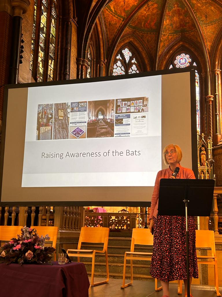 _BCT_'s tweet photo. The Brownies have been really keen to join in with the @BatsinChurches project and there is now a brownie bat badge !! #FlyingToTheFuture https://t.co/2U9UuSZR1O