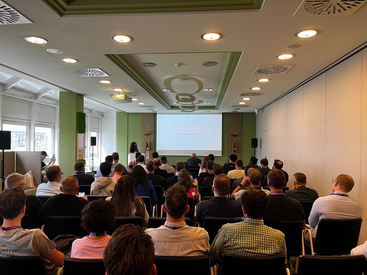 AWSCommunityDE's tweet image. 🚀 Elizabeth Adegbaju brings the power of custom AWS Well-Architected Reviews to #AWSCommunityDayDACH! Tailor reports, boost client communication. 💼💡 #AWSWellArchitected