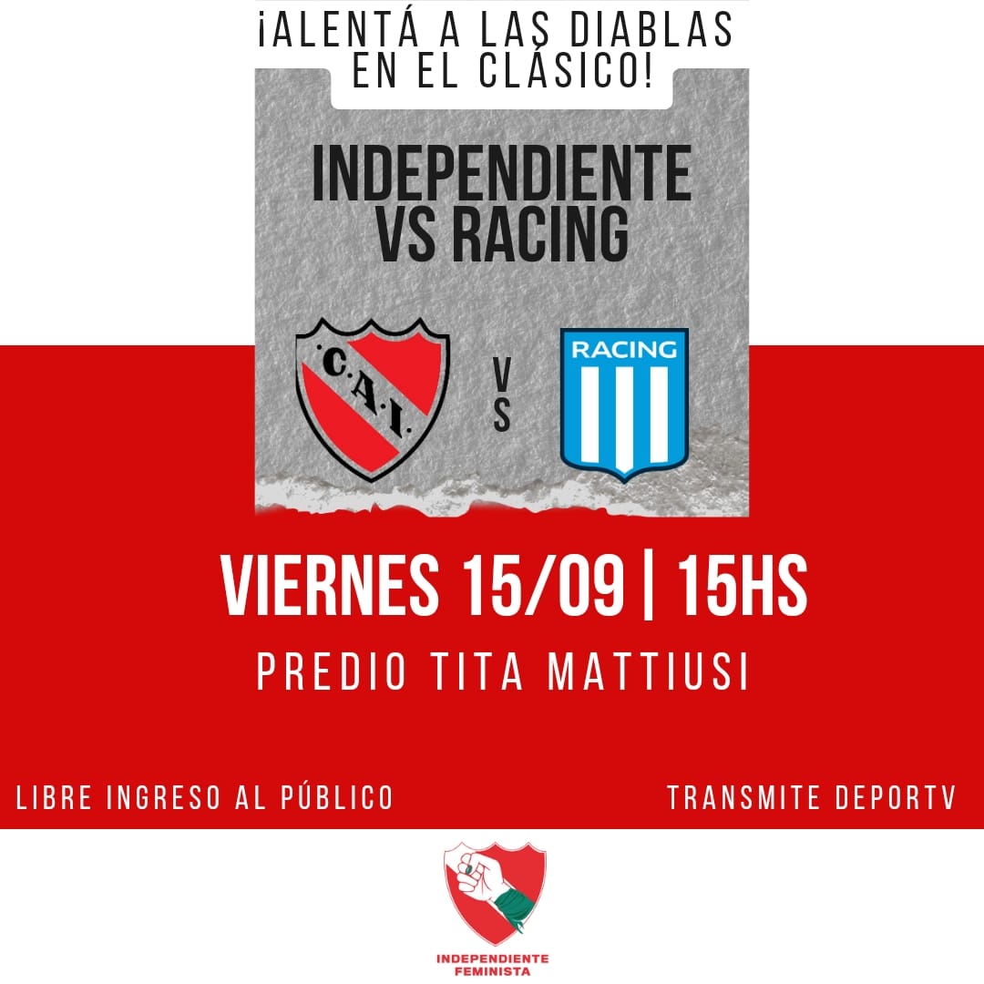 SE VIENE EL CLÁSICO 🇦🇹 👹 

Otro partido con horario incómodo, q dificulta la concurrencia, y en el q ni se abre el estadio.

Para q el fútbol fem crezca la visibilización es clave. Seguimos exigiendo mejores horarios, apertura de los estadios y televisación de todos los partidos
