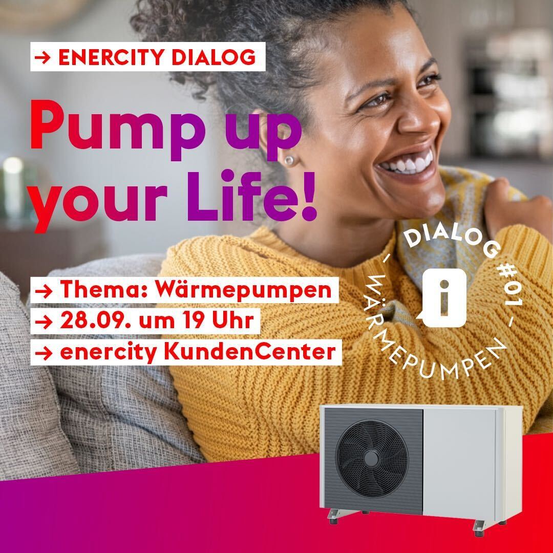 Du bist interessiert an einer #Wärmepumpe? 🤔

Auf alle deine Fragen haben wir am Donnerstag, 28.09.2023 ab 19 Uhr im #enercity KundenCenter die Antworten. ✅💪

Melde dich bis zum 25.09.2023 für unsere kostenlose zweistündige Dialog-Veranstaltung an:

👉 mehr.enercity.de/dialog_waermep…