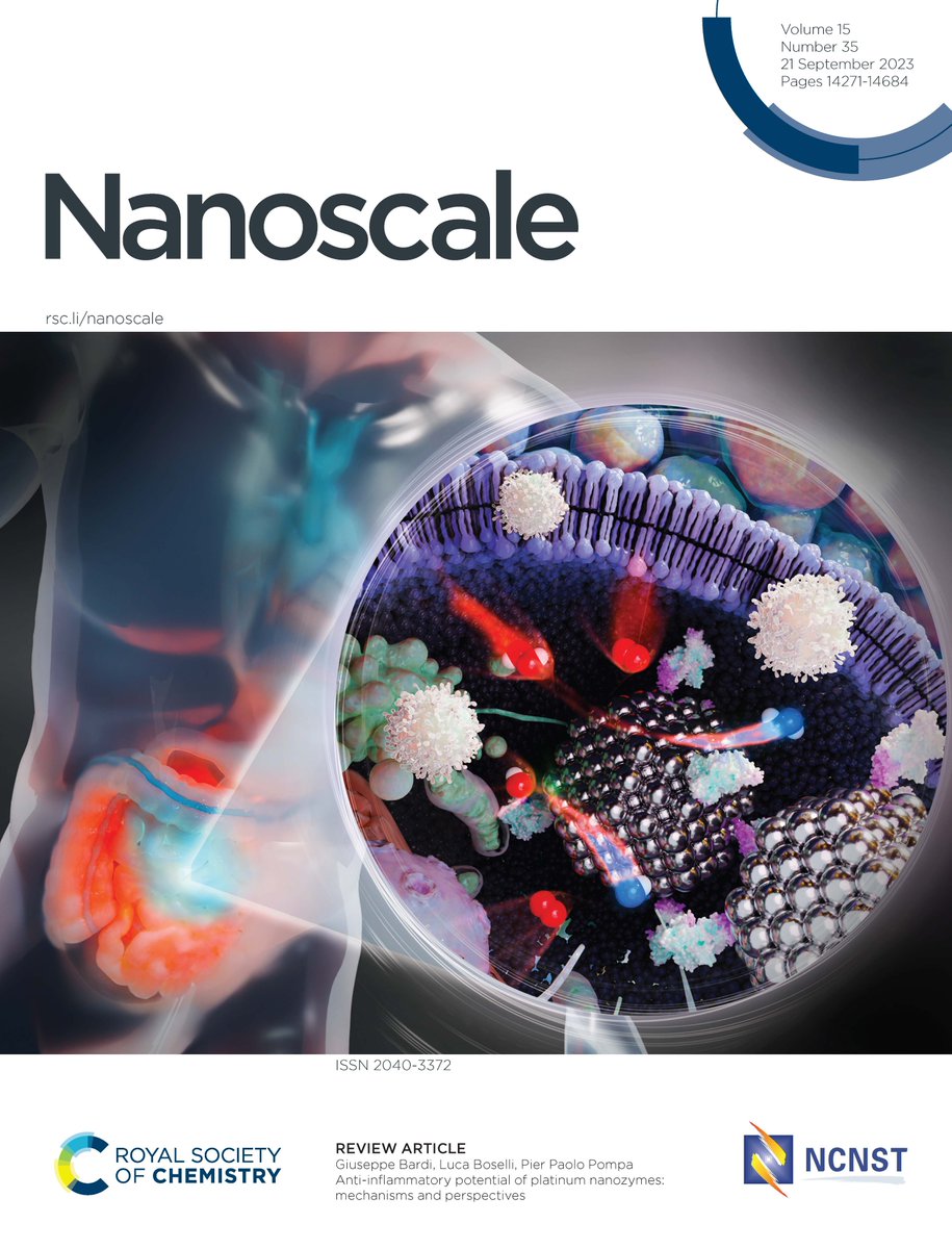 ICYMI 📣 Novel design of biocompatible platinum nanozymes (PtNZs), mimicking multiple antioxidant enzymes, could improve future applications owing to the high ROS-scavenging efficiency &amp; anti-inflammatory action.
Read it here:
🔗pubs.rsc.org/en/content/art…