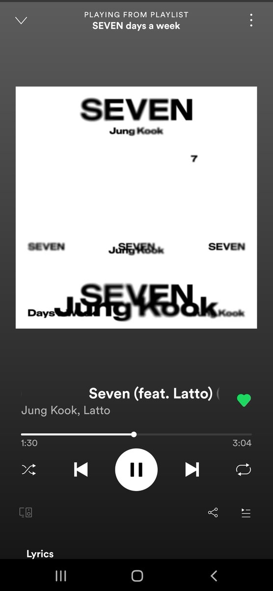 Jungkook_SNS's tweet photo. Lets go back to 7.5M filtered streams for Seven, shall we? Drop your screenshots of SEVEN streams on any platform specially Spotify!

🔐 GOAL: 300 screenshots
⏰️ TIME: 60 minutes https://t.co/HZpo5q0aqV