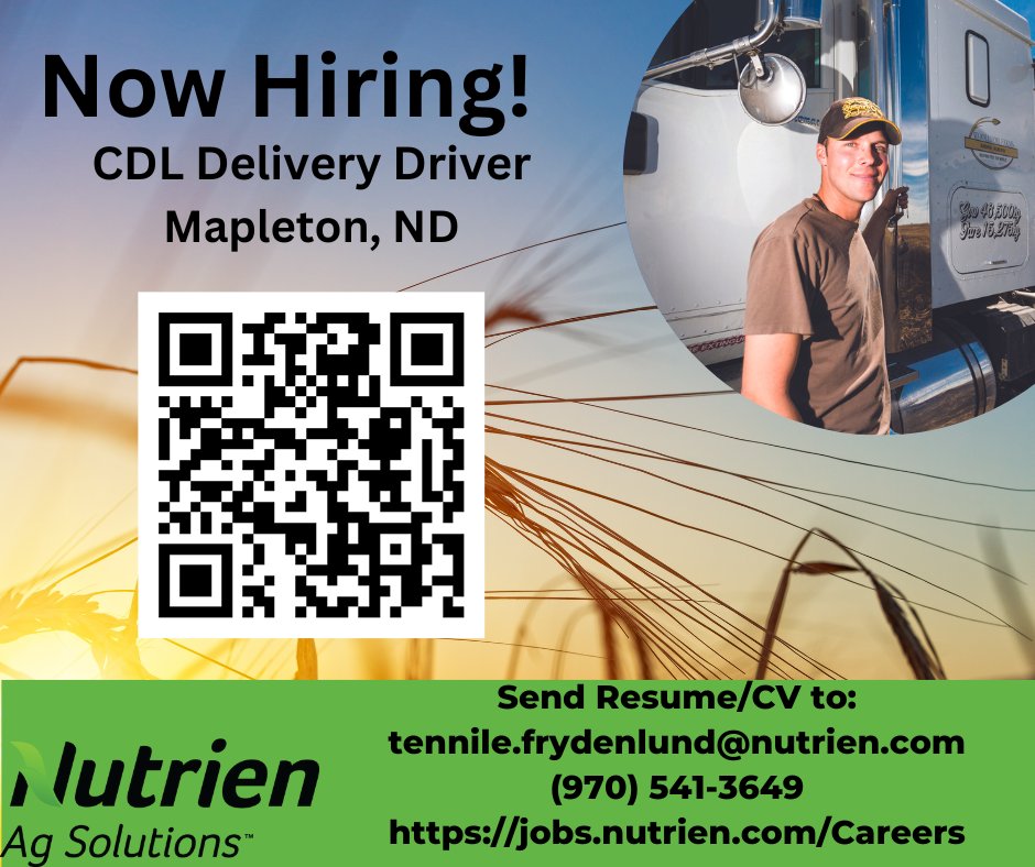 Interested in driving truck? We are looking for a CDL delivery driver! For more information on this opportunity, please scan the QR code. We look forward to hearing from you.