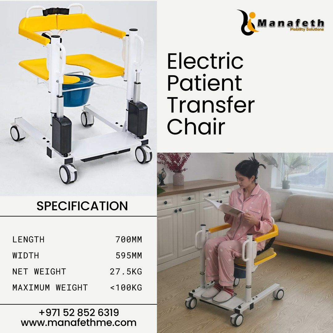 Manafethme's tweet photo. A electric patient transfer chair is a specialized medical device designed to safely and comfortably assist patients in moving from one location to another within a healthcare facility.
Learn more: https://t.co/wKYZe9nKhl
#patienttransfer #patientchair #elderlycare #dubai https://t.co/HVOZ8QppYT