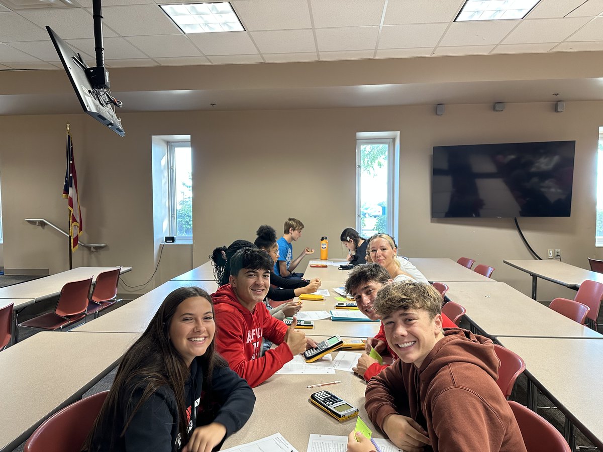 Great to see Mrs. Naylor's and Mrs. Dickhaus' Adv. Pre-Calculus collaborating as they review through a speed dating activity! Great way to engage students in educational discussions and having positive interactions with peers. #FairfieldPride #BeTheReason