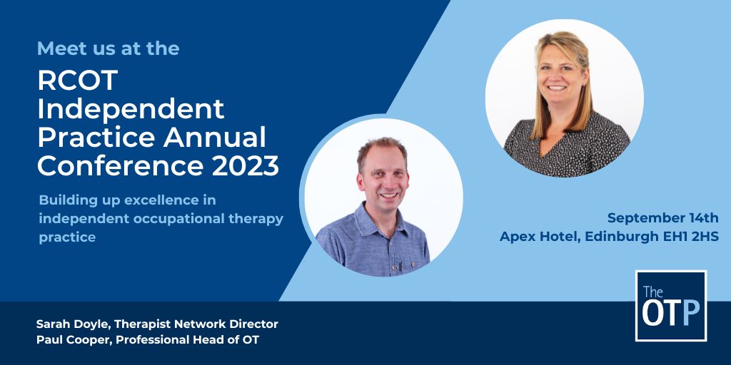 Say hello to Sarah Doyle and @PaulCooperOT from The OT Practice at #rcotssipconference23 today. They're looking forward to discussing the growth of excellence in independent practice with YOU.