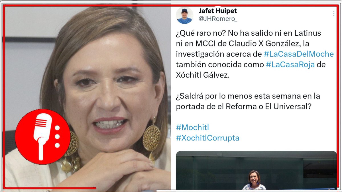 ¿Qué están esperando?

Mexicanos piden a Latinus y a MCCI que investiguen la “Casa Roja” de la panista Xóchitl Gálvez 

losreporteros.mx/que-estan-espe…