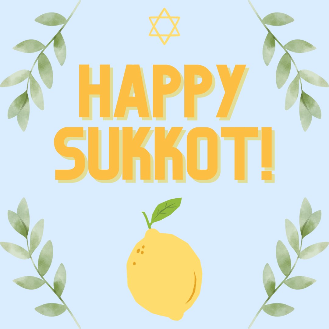 Chag sameach- Happy Sukkot! Today marks the beginning of the Jewish harvest festival, Sukkot, lasting until the 6th of October. Sukkot is a week of joy, commemoration, and unity. #Sukkot