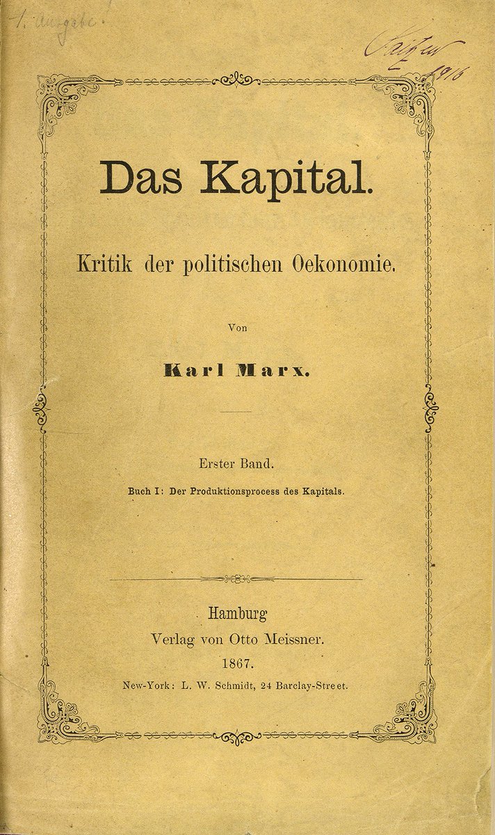 2Cuadrados's tweet photo. Tal día como hoy de 1867, en Hamburgo, salía a la luz "el más terrible misil que jamás se ha lanzado contra la cabeza de los burgueses". https://t.co/b1TNkK12wK