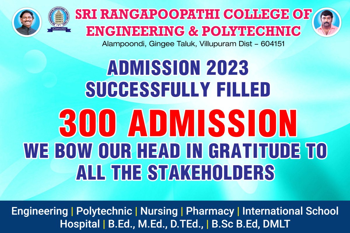 Selvammnm's tweet photo. Hard work never fail...  

#Admission 
#engineering 
#Polytechnic 

#srirangapoopathi 

Srirangapoopathi Group Of Institutions Sripathi https://t.co/OrPCMsfJVO
