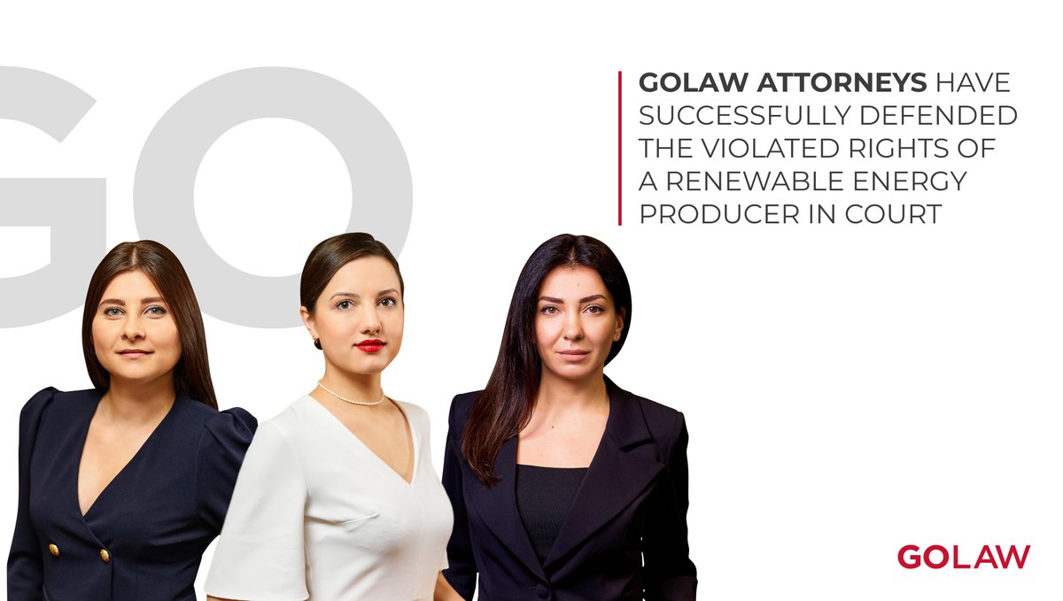 🔥 🔥 🔥 GOLAW attorneys have successfully defended the violated rights of a renewable energy producer in court.

Find out more details on the deal 👉🏻 cutt.ly/3wxELqqs