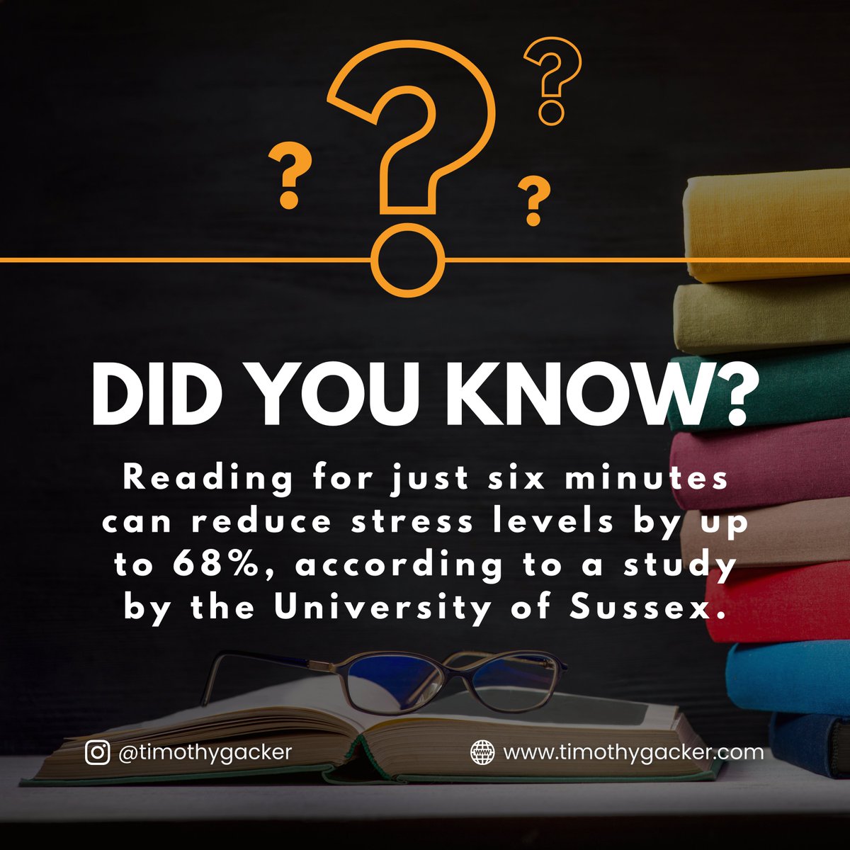 When you're feeling overwhelmed, grab your favorite book and escape into its world. 

Whether it's fiction, non-fiction, or even poetry, those few minutes of literary immersion can do wonders for your well-being.   

#readtodestress #bookmagic #wellnessthroughwords