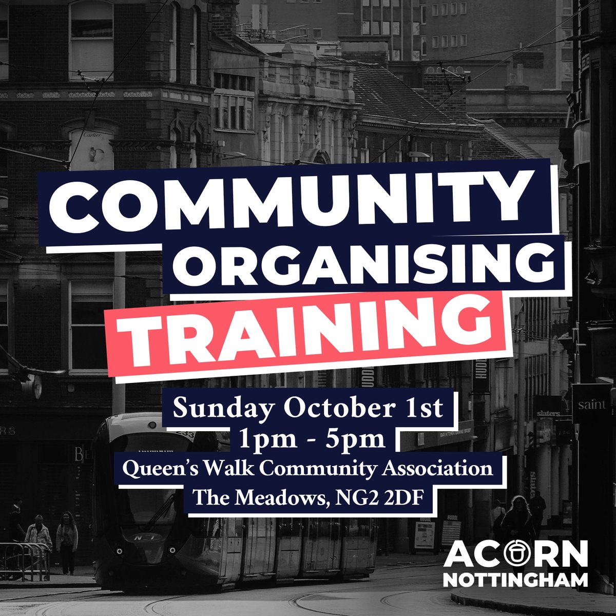 We're hosting a Community Organising training day on October 1st. Our national organiser Naomi will be giving an introduction to the Union, what we do and how community organising works. It's open to everyone, anyone interested please RSVP here:
acorntheunion.org.uk/notts_co_train…