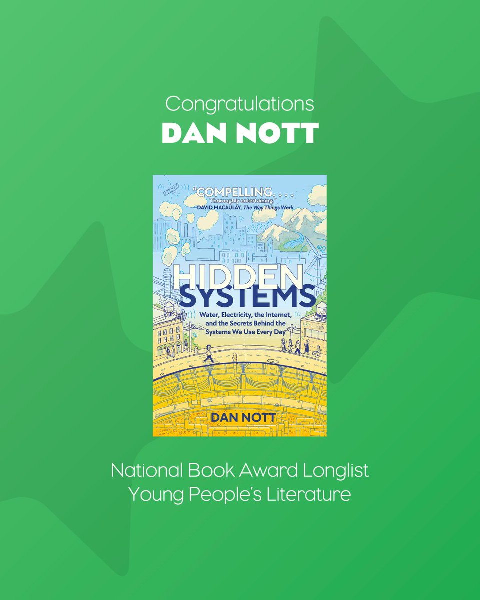 RHCBEducators's tweet photo. 🚨#NBAAwards Alert!📷 HIDDEN SYSTEMS—a YA Graphic Novel about the systems we use every day, their origins, and environmental impact—has been named to The National Book Award Longlist for Young People’s Literature. Congratulations @dan_nott! Learn more: https://t.co/12SNZOEIjX https://t.co/YqDXW5C9bK