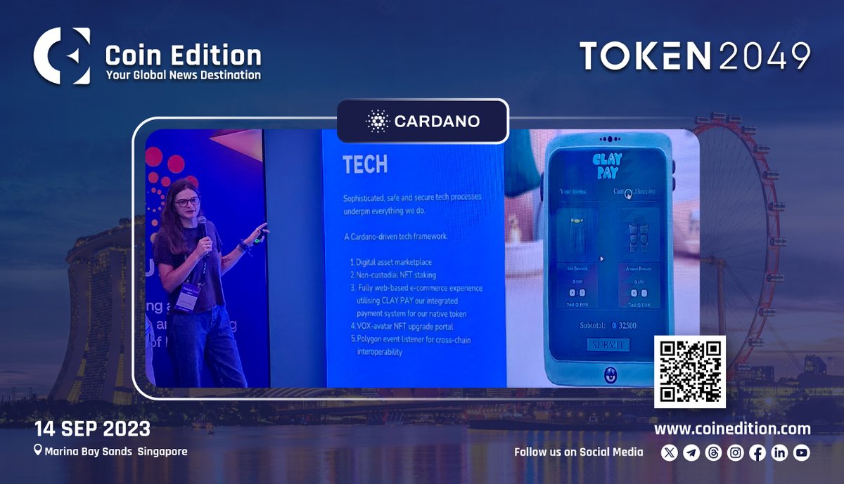 CoinEdition's tweet photo. Watch out for the latest technological innovations at Asia’s biggest Web3 event!
Join us as we explore and learn about the features of #ClayPay unveiled by the Emurgo team (Cardano’s subsidiary) @TOKEN2049.
#CoinEdition #web3 #Cardano #Emurgo https://t.co/UmUFlm8cXJ