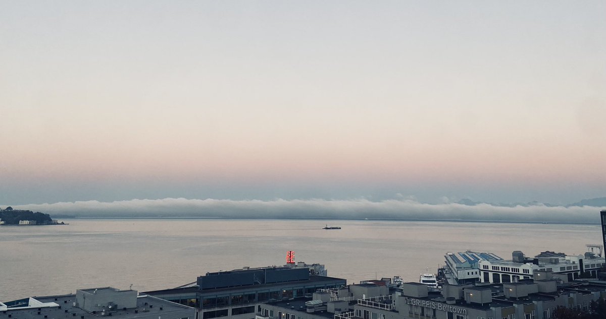 kaysmithblum's tweet image. Foggy sunrise ⁦@CityofSeattle⁩ #timetowrite #writers life who else is on it?