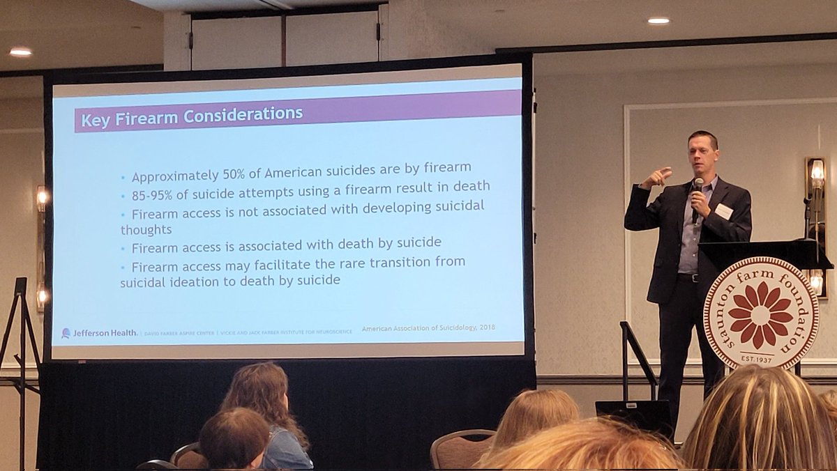 Staunton Farm Fdn (@stauntonfarm) on Twitter photo "92% of Pennsylvania counties with significantly higher rates of suicide by firearm are classified as rural. Overall, firearms are used in more than 50% of American suicide deaths." - Dr. Matthew Wintersteen, <a href="/JeffersonUniv/">Thomas Jefferson University</a> #StauntonFarmFoundation #WorkingForMentalWellness "92% of Pennsylvania counties with significantly higher rates of suicide by firearm are classified as rural. Overall, firearms are used in more than 50% of American suicide deaths." - Dr. Matthew Wintersteen, <a href="/JeffersonUniv/">Thomas Jefferson University</a> #StauntonFarmFoundation #WorkingForMentalWellness