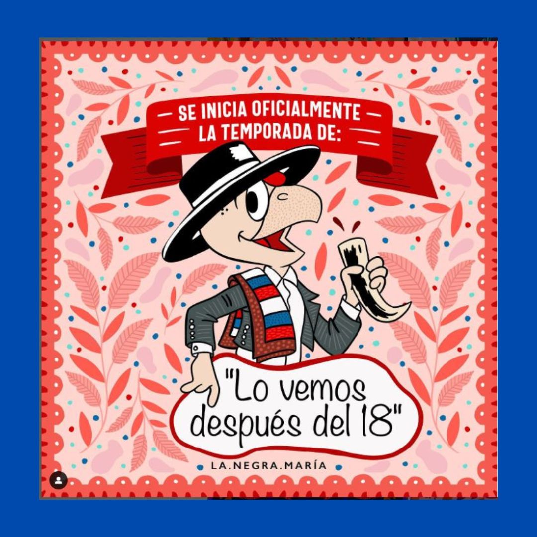 RealCondorito's tweet photo. 🔴Se inicia oficialmente la temporada de: "Lo vemos después del 18"

🔵Cumpas... pasenlo bien y cuidense mucho.  Felices Fiestas para todos.

#Condorito #FelicesFiestas #Feliz18 #RevistaCondorito #18Seguro https://t.co/9toFohlxNm
