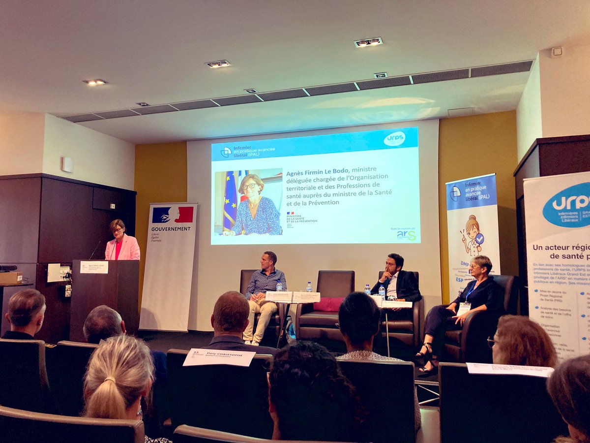 agnesfirmin's tweet photo. Très heureuse d'intervenir au 2e congrès des infirmiers libéraux en pratique avancée du Grand Est !

Avec le développement de la pratique avancée, nous avançons sur le chemin d’un système de santé où chaque professionnel trouve sa place ! Vous pouvez compter sur le @Sante_Gouv. https://t.co/rSQPEl5ngS