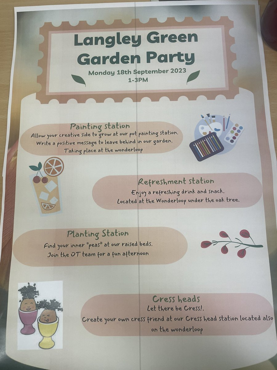 OTteamLGH's tweet photo. Monday 18th September Langley green Hospitals garden party to celebrate the opening of the Rotary garden in conjunction with the celebration of the 75th anniversary of the NHS https://t.co/udNYFPfeHE
