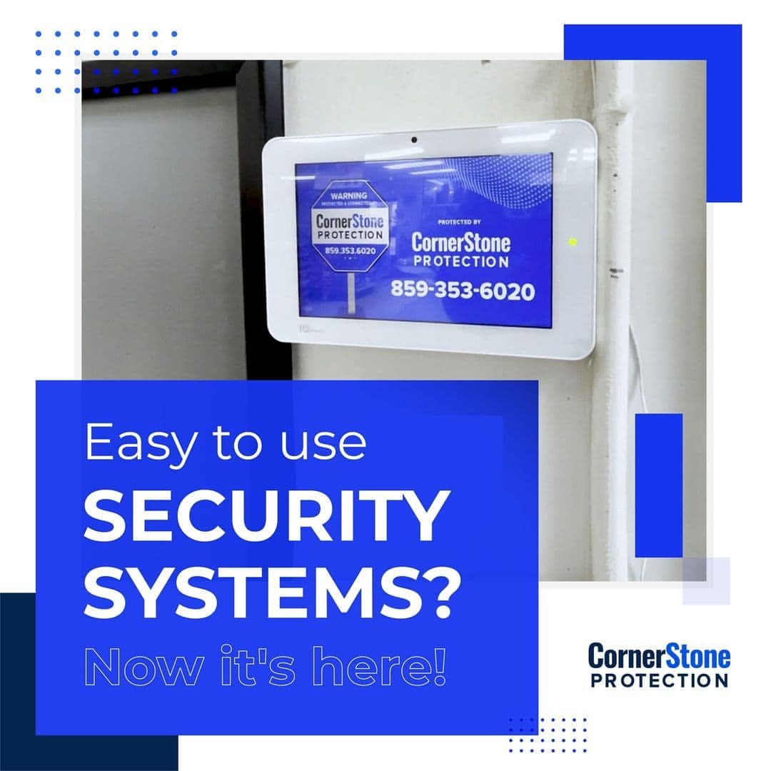 Security simplified for all!
Reach out to learn how we can help:
📞859-83ALARM 

#cornerstoneprotection #kentucky #lexington #localbusiness