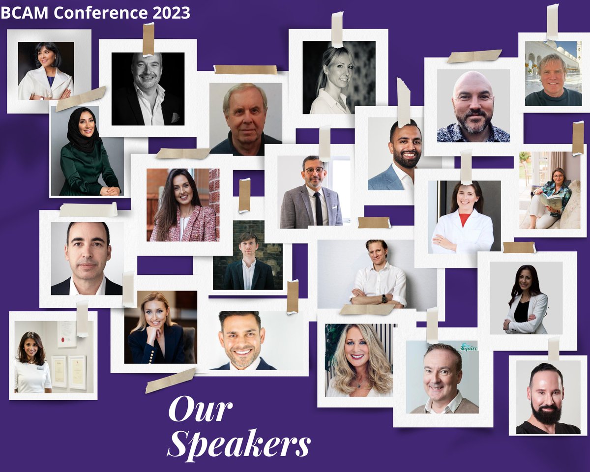 Let us introduce our speakers of 2023 📢
What a line up!
Why not join us for a day of education in Aesthetic Medicine
Saturday 30th September at Church House Westminster
Book your place here:- bcam.ac.uk/events/48/bcam…
#bcam #education #aestheticmedicine #doctors #dentists #nurses