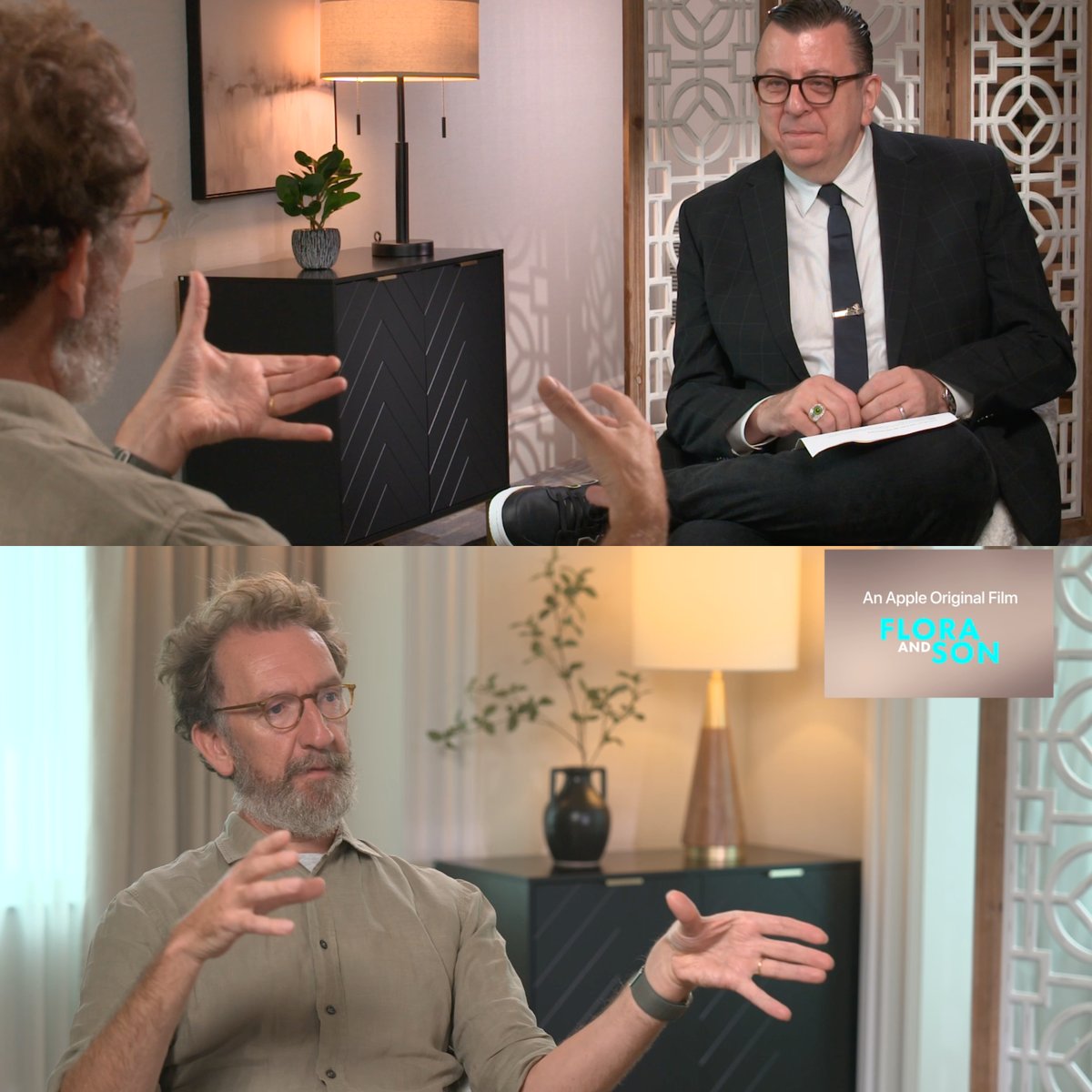 RichardCrouse's tweet photo. Was thoroughly charmed by #FloraandSon and its Dubliner director John Carney. We talked about the healing power of music and why he didn't include my favorite Dublin pub, #TheLongHall, as a location in the film. Full interview coning soon! #TIFF2023 https://t.co/ctkcffs7MH