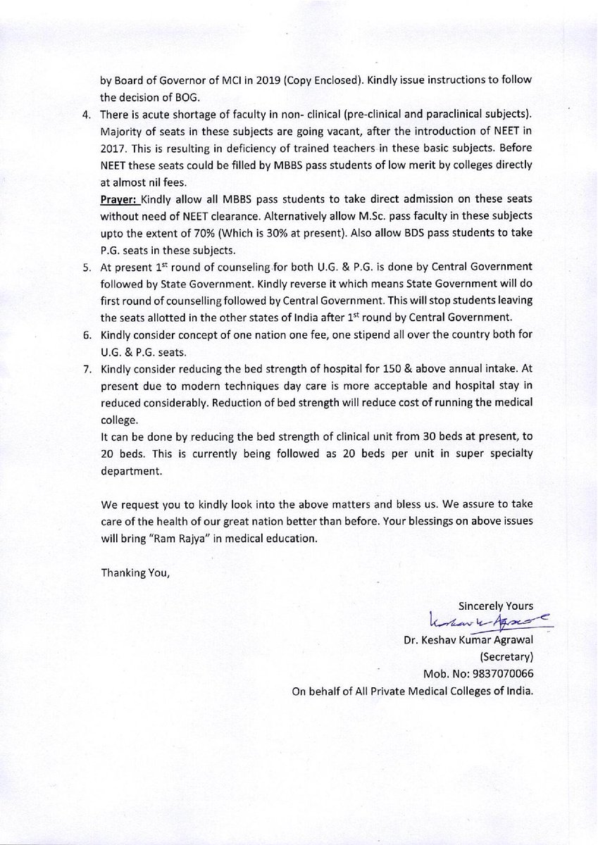 MFulwaria's tweet photo. Private medical college associations are also facing shortage of faculty and hence they demand to allowing BDS for post graduation in pre and para clinical subjects.
@narendramodi @PMOIndia @mansukhmandviya  @NMC_IND @MoHFW_INDIA @AIPCMA https://t.co/R4C5nT4NAu