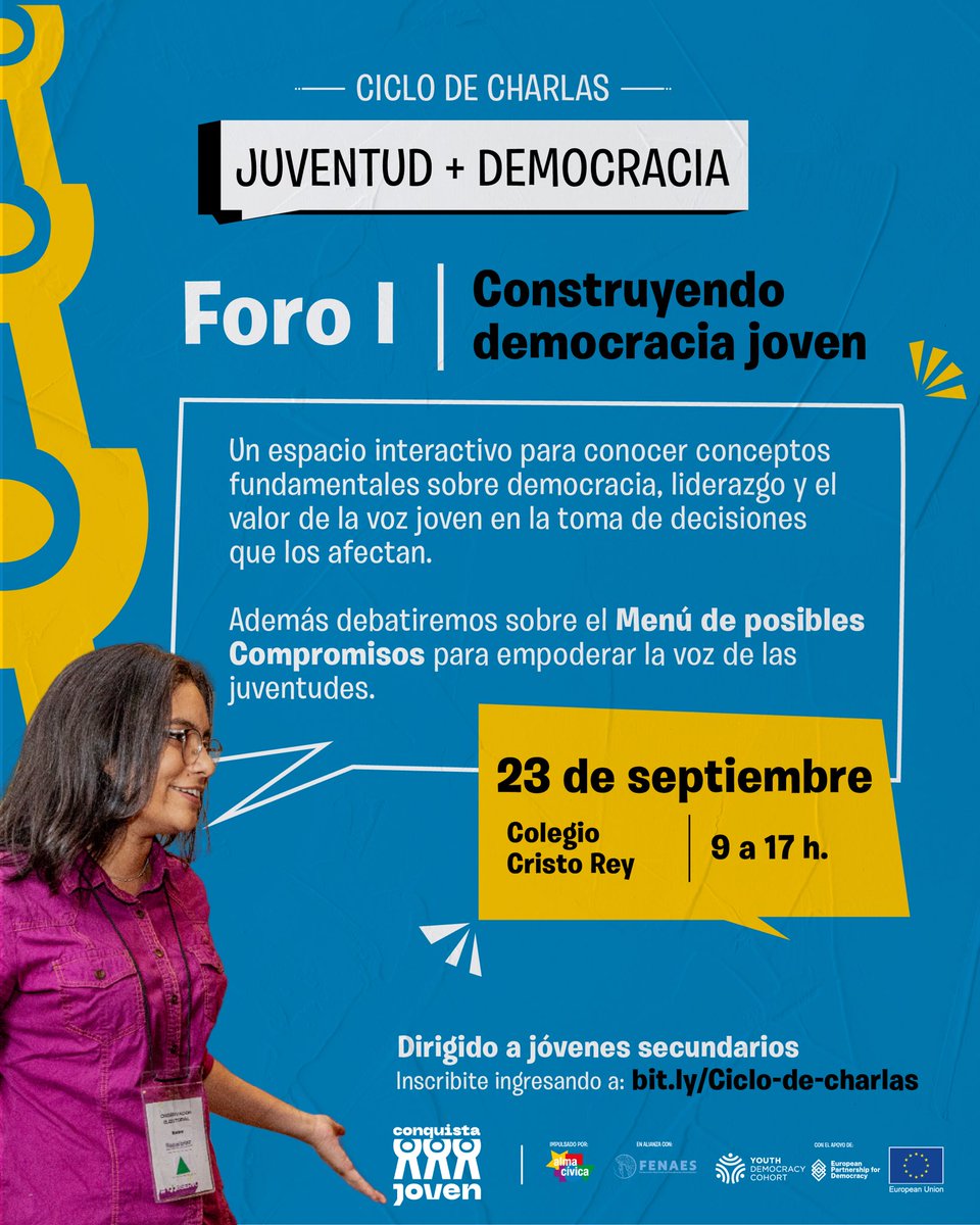 #ConquistaJoven | ¡Atención jóvenes apasionados por la participación cívica y política! 🥳🙌🏼