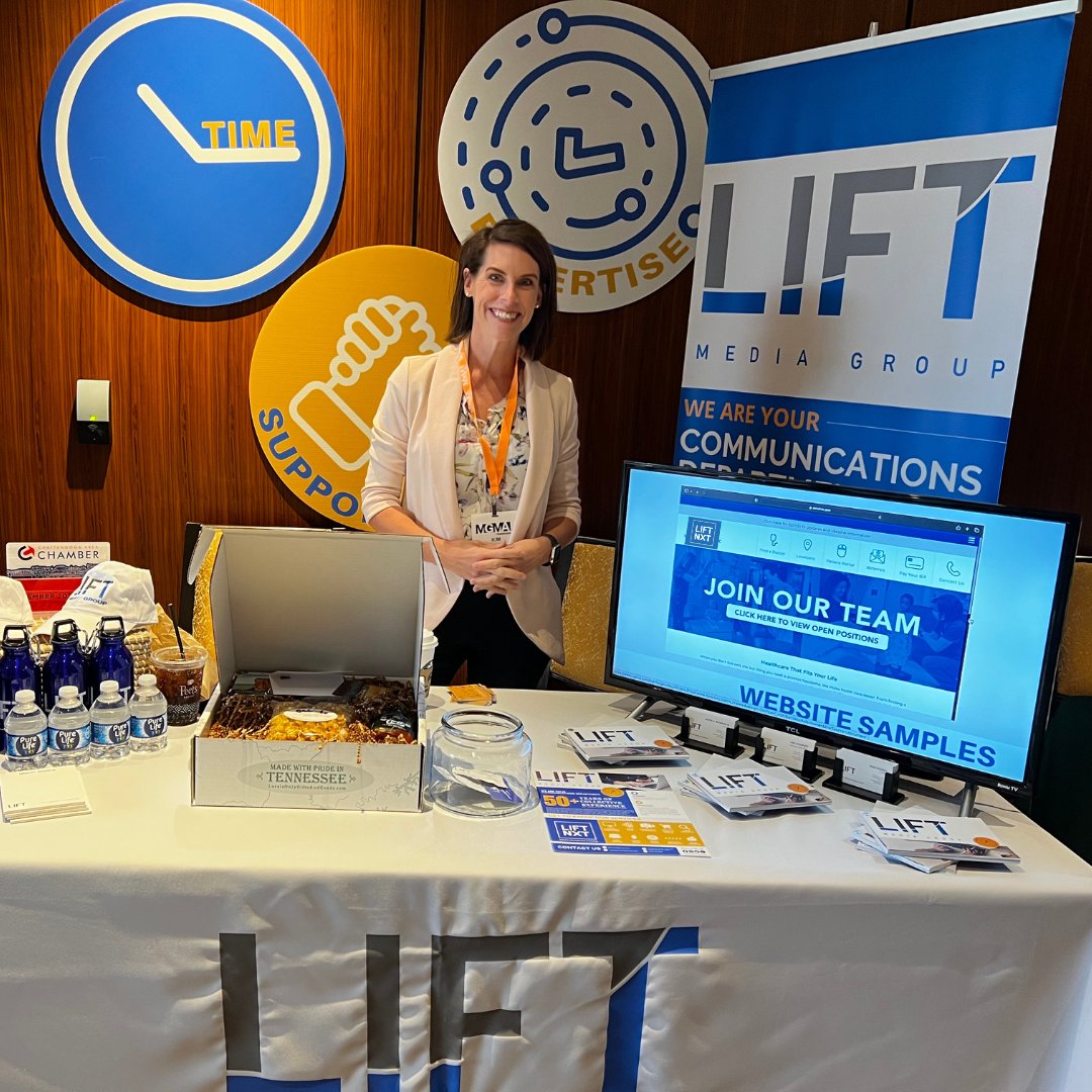 liftmediagroup's tweet photo. We're thrilled to be at the Tennessee Medical Group Management Association's 2023 Fall Conference! Stop by and see us at our booth today.
#YourCommunicationsDepartment #liftmediagroup #tmgma2023 #pathtothefuture @TMGMA https://t.co/MdrrRXjkJS