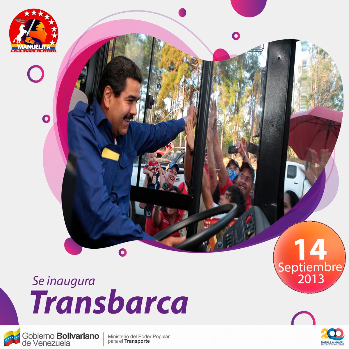 mujeresmppt's tweet photo. Felicitamos a todas y todos los y las trabajadoras de #Transbarca medio de transporte terrestre masivo de #Barquisimeto, con el compromiso de ofrecer un servicio seguro y de calidad a todas y todos sus usuarios hoy celebramos su 10° Aniversario junto a su clase trabajadora. https://t.co/V0eW4b9vSA