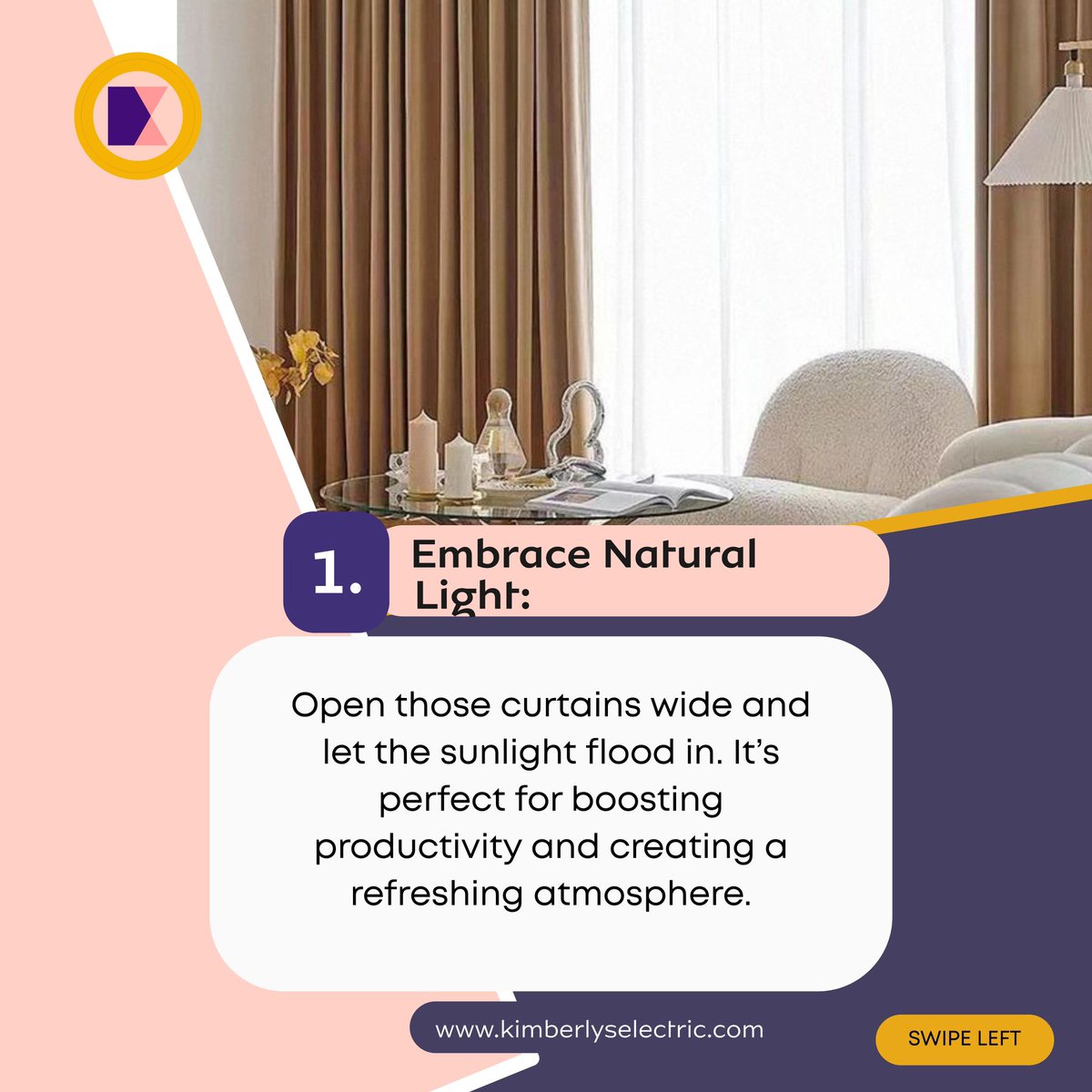 Kimberlyselect's tweet photo. ✨ Brighten up your Wednesday with these lighting tips! 💡 Whether you're working from home or enjoying a cozy evening, lighting can make all the difference. Here are some relatable tips to enhance your space:
Remember, lighting sets the tone for your space https://t.co/znjuHf4hS5