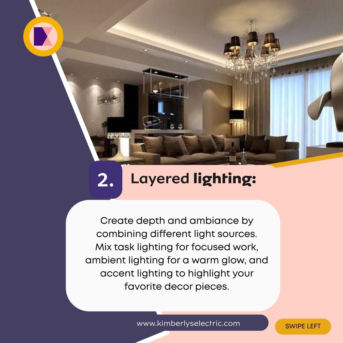 Kimberlyselect's tweet photo. ✨ Brighten up your Wednesday with these lighting tips! 💡 Whether you're working from home or enjoying a cozy evening, lighting can make all the difference. Here are some relatable tips to enhance your space:
Remember, lighting sets the tone for your space https://t.co/znjuHf4hS5