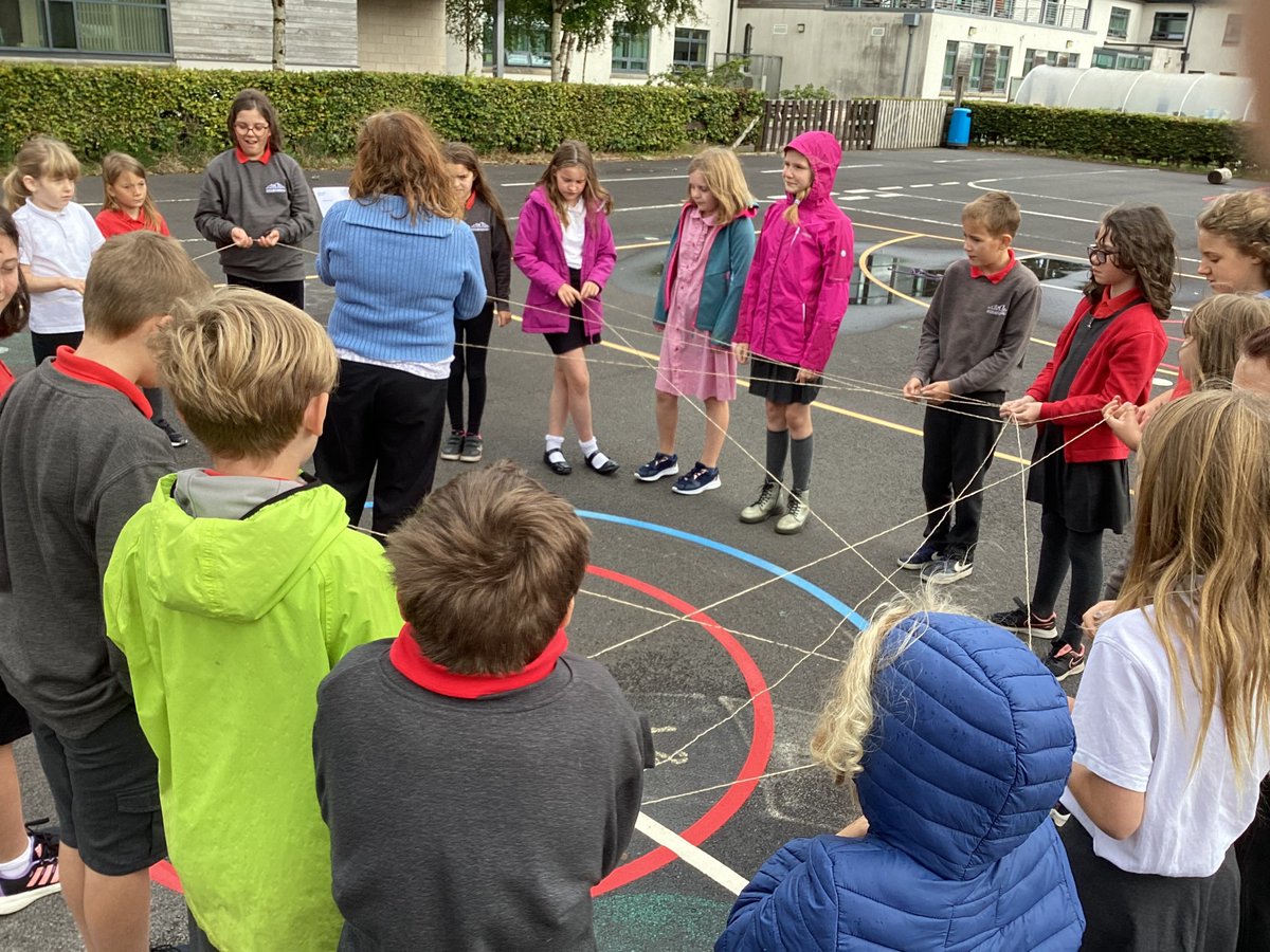 lamlashprimary's tweet photo. P5/6/7 have enjoyed the Climate Ready Classrooms session today with @KSBScotland though we ran out of string for the web as there were so many connections! Thank you. @NAC_STEM https://t.co/WKNFWZB8P6