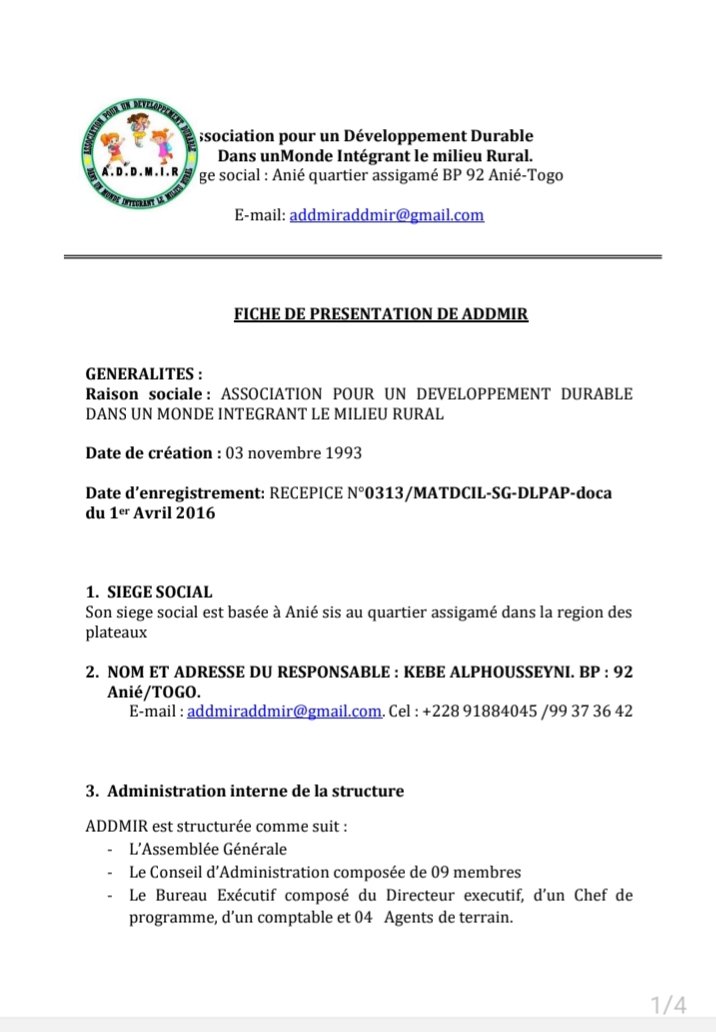 ONGADDMIR's tweet photo. Présentation de L'#ONGADDMIR 
Et ses   différents projets
#ONGADDMIR https://t.co/8iHzO8aecI