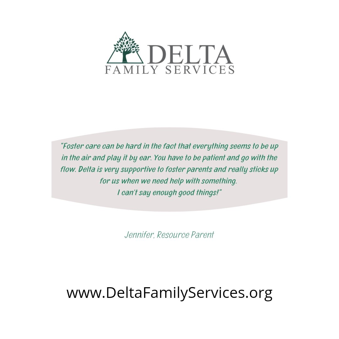 ⭐⭐⭐⭐⭐
Our mission is to support and uplift every youth &amp; family we serve, and this testimonial from one of our Delta Family resource parents speaks volumes! 
Jennifer, we couldn't be prouder to be a part of your journey! 🤗
#fostercare #childwelfare #inspo #DeltaFamilyPA