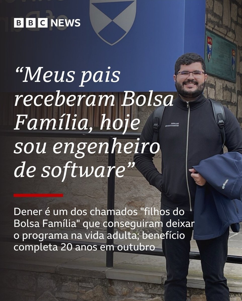JuanMVilla's tweet photo. "Mis papás recibieron Bolsa Familia, hoy soy ingeniero de software". - @bbcbrasil 

Testimonios sobre los beneficios de largo plazo de este tipo de programas de transferencia condicionada de dinero. https://t.co/kGz89DG5UA
