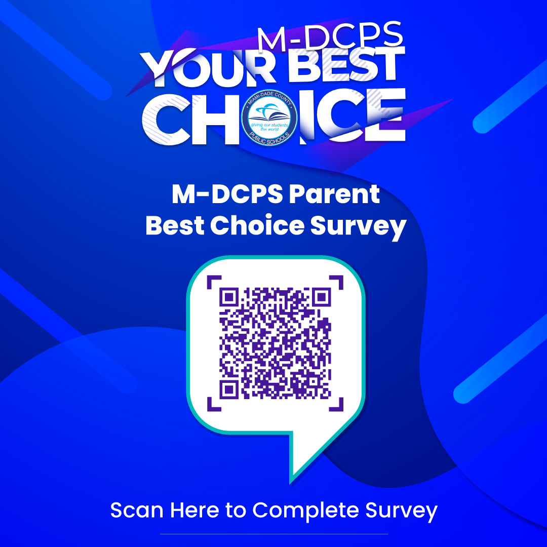 Attention parents! Your insights are invaluable as we strive to offer the best educational experience for your child. Whether you are already a part of the @MDCPS family or considering joining us, we appreciate your feedback. Scan the QR code or visit dadeschools.jotform.com/232476550321956 to…