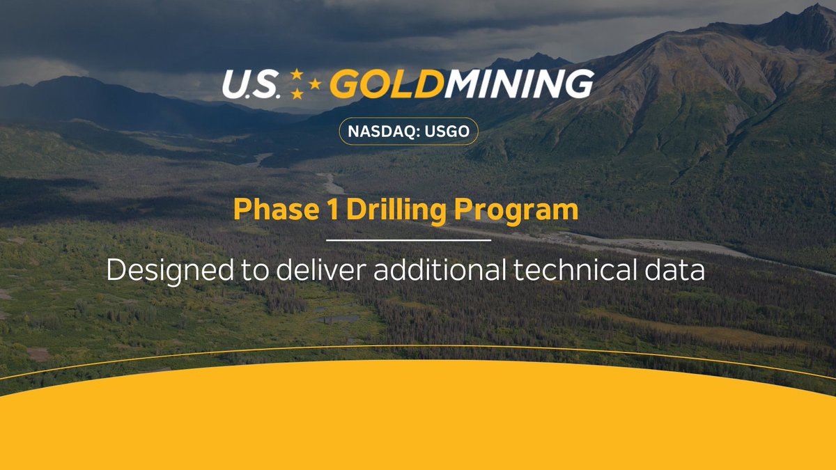 USGoldmining's tweet image. Phase 1 #DrillingProgram Overview » In addition to targeting exploration &amp;amp; mineral resource expansion, the Program is designed to deliver additional technical data in support of the proposed PEA.
Learn more about $USGO Whistler #gold #copper project 🔎 stockmkt.info/3QNjQ2x