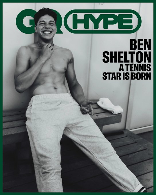 Ben Shelton poses for GQ Sports. Photography by AF Webb.
