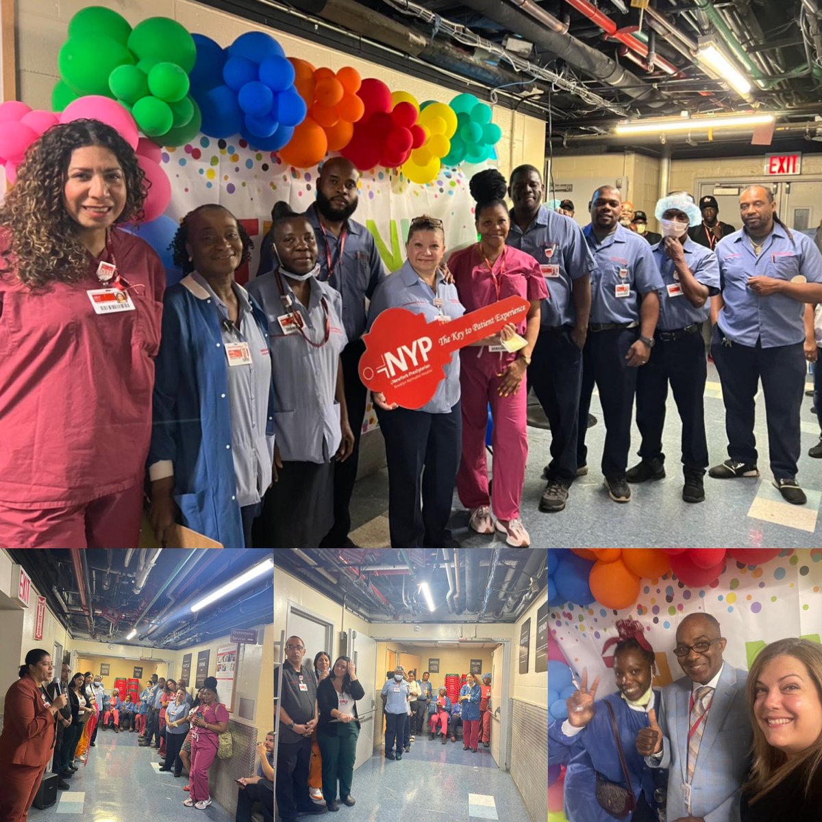 Happy EVS/Housekeeping Week to this amazing Group! The PX team was honored to join their huddle today and present them with the Key to Patient Experience #bmhevsisavibe #pxlife #stayamazing