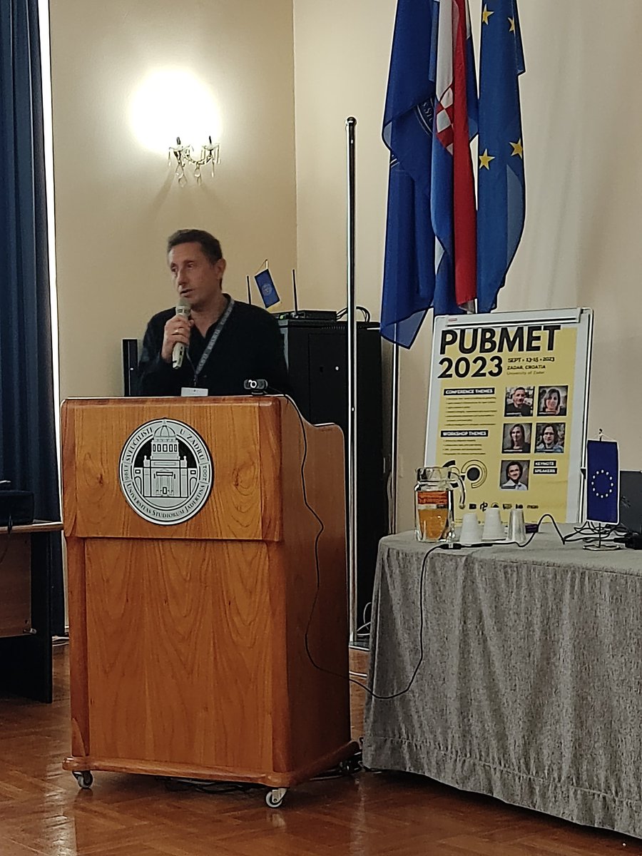 Drahomira_C's tweet photo. We are so proud to have our Invited speaker Luca De Santis speaking about @TripleEU and GoTriple platform at @PubMet at the University of Zadar, Croatia! @lucadex 👏👏👏 https://t.co/ciKWR4TmOr