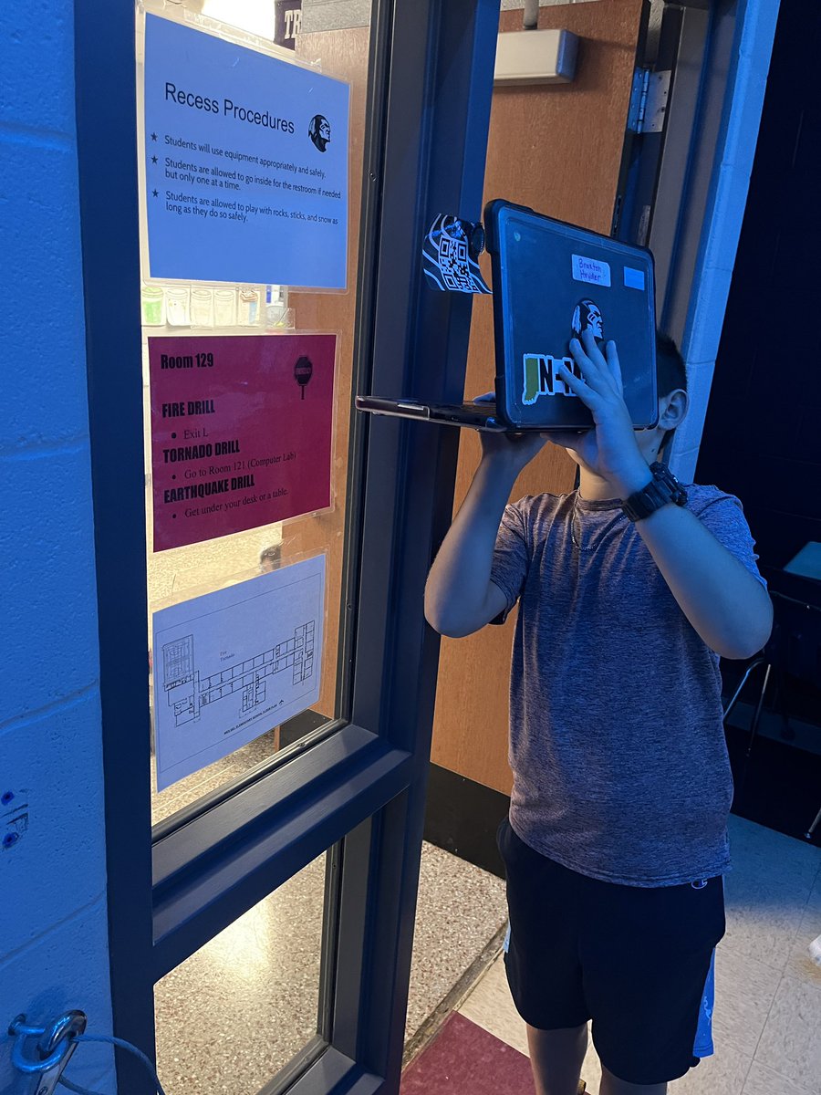 Students had a blast using QR codes to guide them through a multiplication scavenger hunt!
