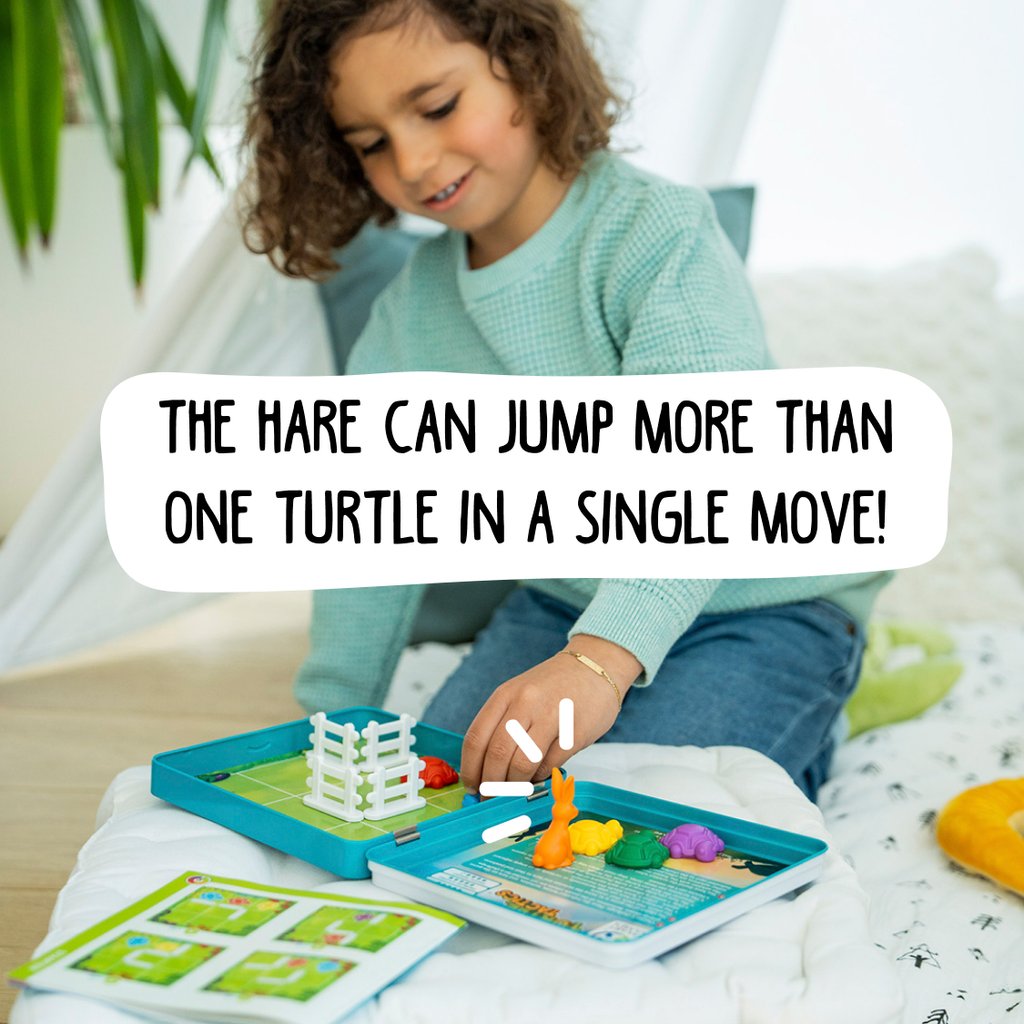 Are you new to Turtle Tactics?🐢 If you are, make sure to keep this in mind when playing. The hare can jump over more than one turtle in a single move. Leave a ❤️ if this helped you. #turtletactics #smart #games #tip