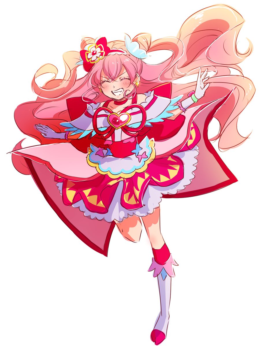 プリキュア「プリキュア観て気持ちアゲてこ!!!」|みにーのイラスト