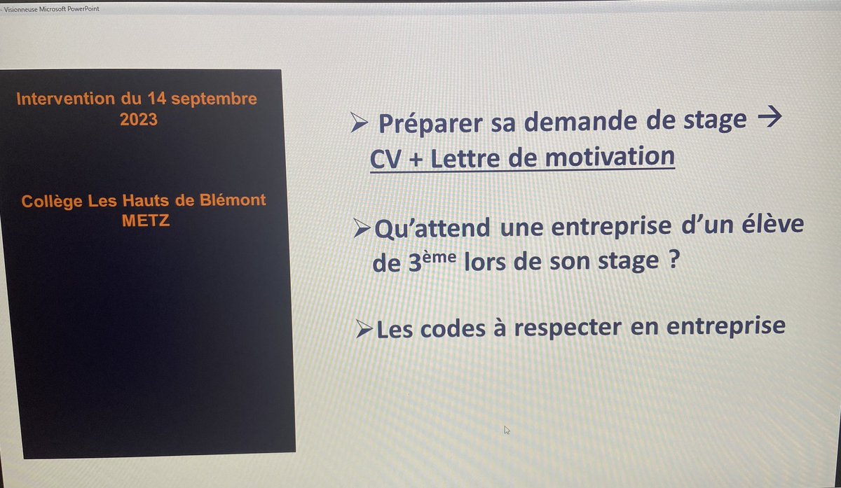 hautsdeblemont's tweet photo. Grâce à notre partenariat avec @FederationCREPI, les entrepreneurs interviennent auprès de nos élèves pour les accompagner dans leur recherche de #stage de #3ème. J1 : le CV, la LM, se présenter. #ParcoursAvenir #DécouverteDesMétiers #CREPI’EST. @RLaganier @GregoryPremon @Dsden57 https://t.co/79YKci4yrk