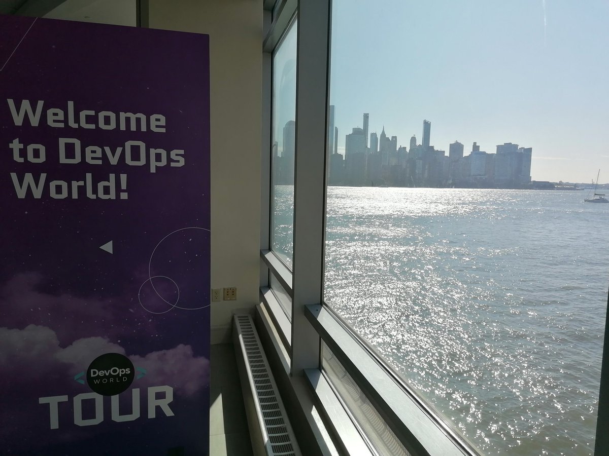 Not the worst view at #DevOpsWorld! If you're in NY, do stop by our <a href="/redgate/">Redgate Software</a> booth to talk database DevOps 😊